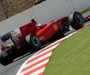 yapboz Fernando Alonso - Ferrari - Silverstone 2010